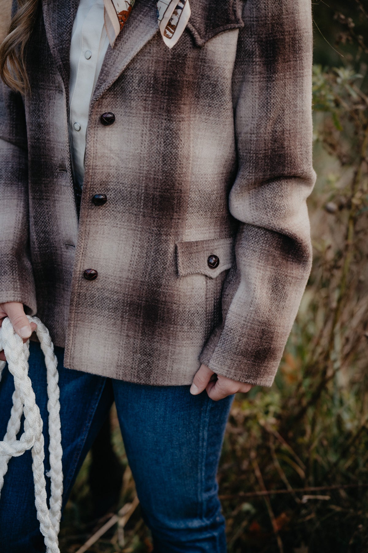 Women's Stetson Wool Plaid Blazer Shacket (S - XL)