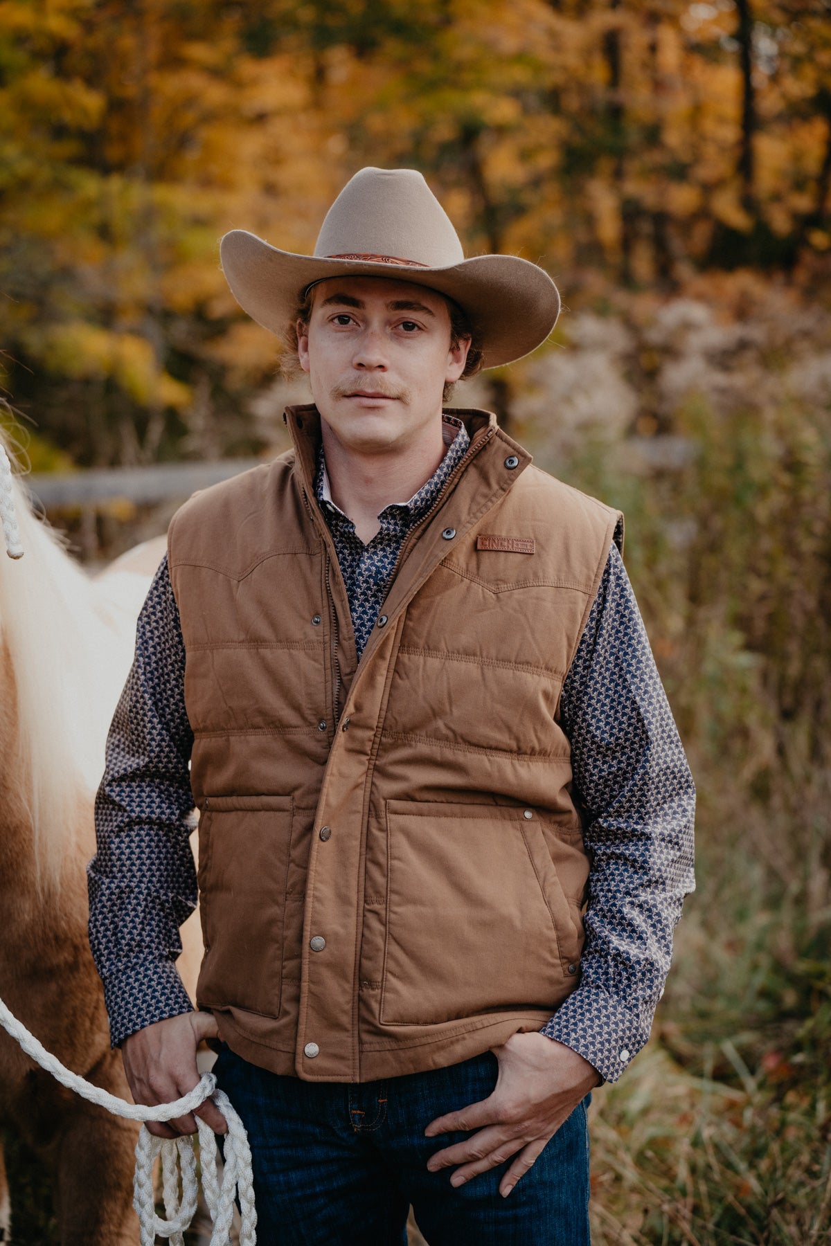 'Steve' Men's CINCH Quilted Vest Brown (XS-XXL)