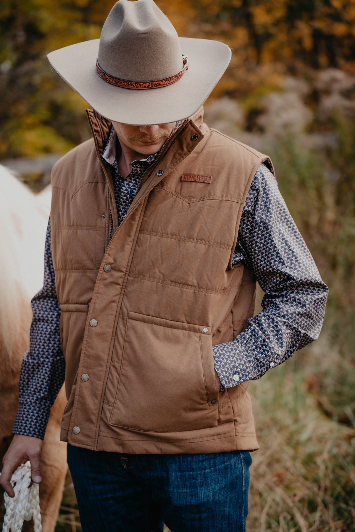 'Steve' Men's CINCH Quilted Vest Brown (XS-XXL)