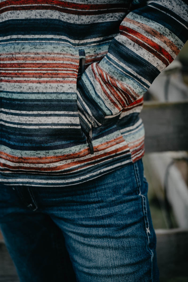 'Emmett' Men's Southwestern Striped Full Zip Sweater (S - XXL)
