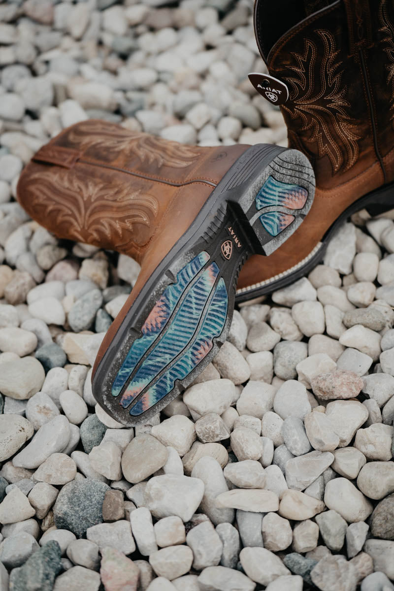 Men's Ariat 'Ridgeback' Oil Distressed Tan Cowboy Boot (Sizes 8-13; EE Widths)