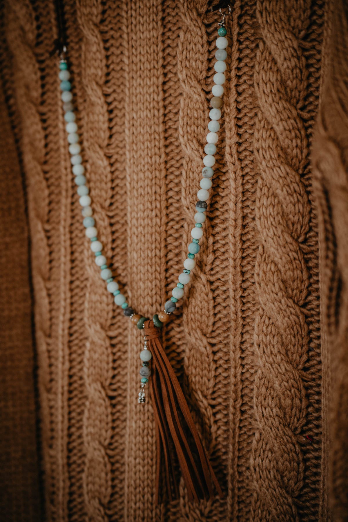 Amazonite - Tassle Necklace by Paige Wallace
