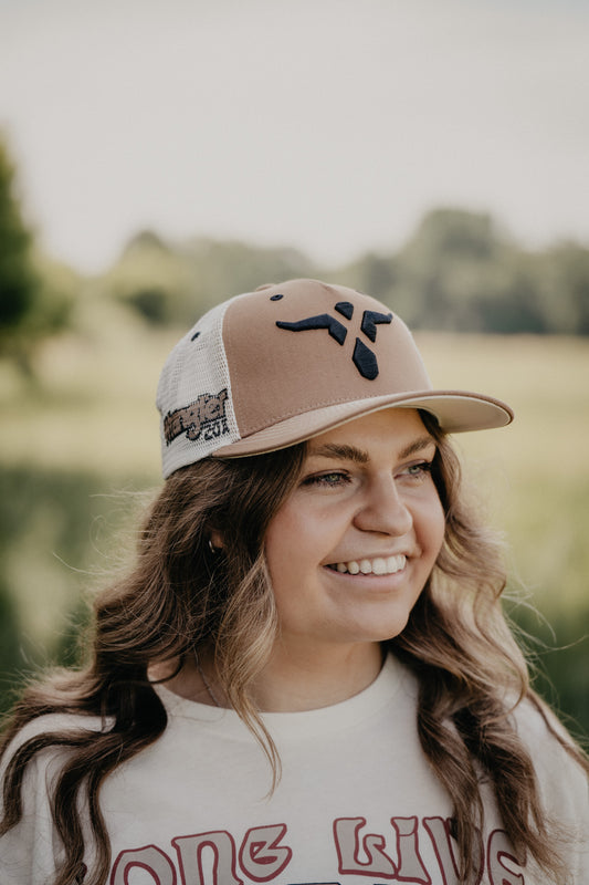 '20X' Wrangler Camel Brown/Cream Hat
