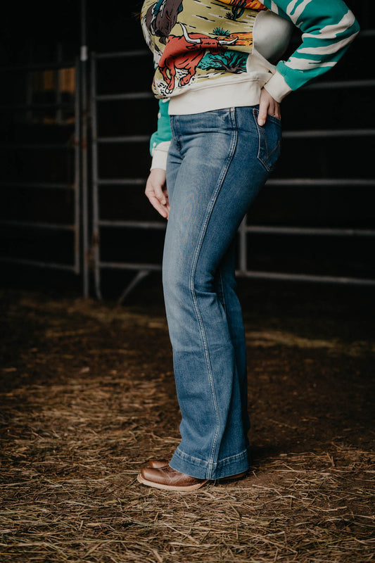Wrangler® Retro® The Green Jean - Trumpet Flare - Ginny – Burnished Beauty  Boutique
