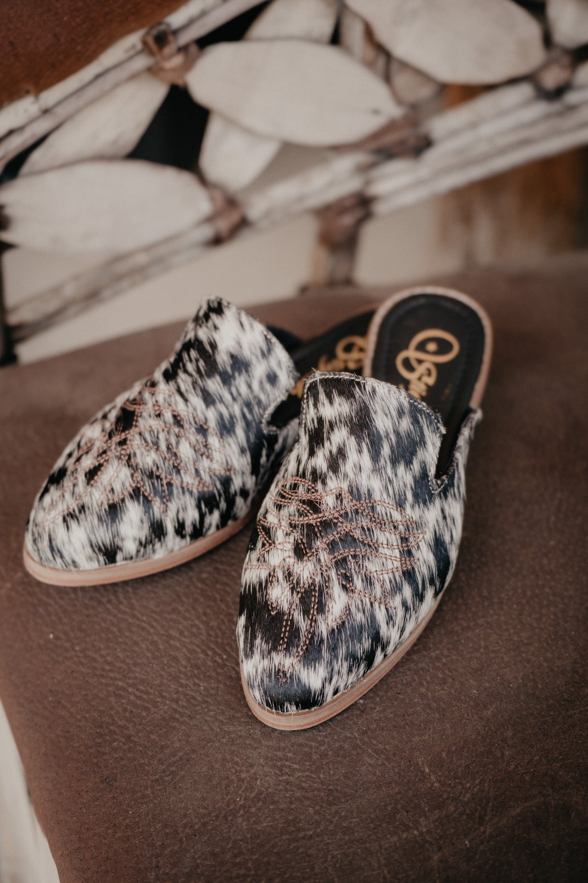 'Abby' Cowhide Mule Shoe by Stiefeld - Size 7