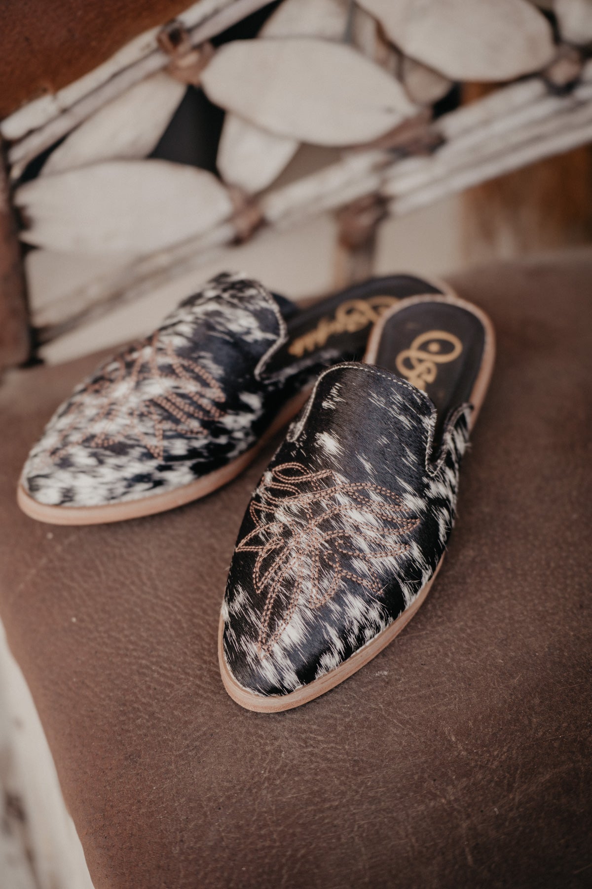 'Abby' Cowhide Mule Shoe by Stiefeld - Size 7