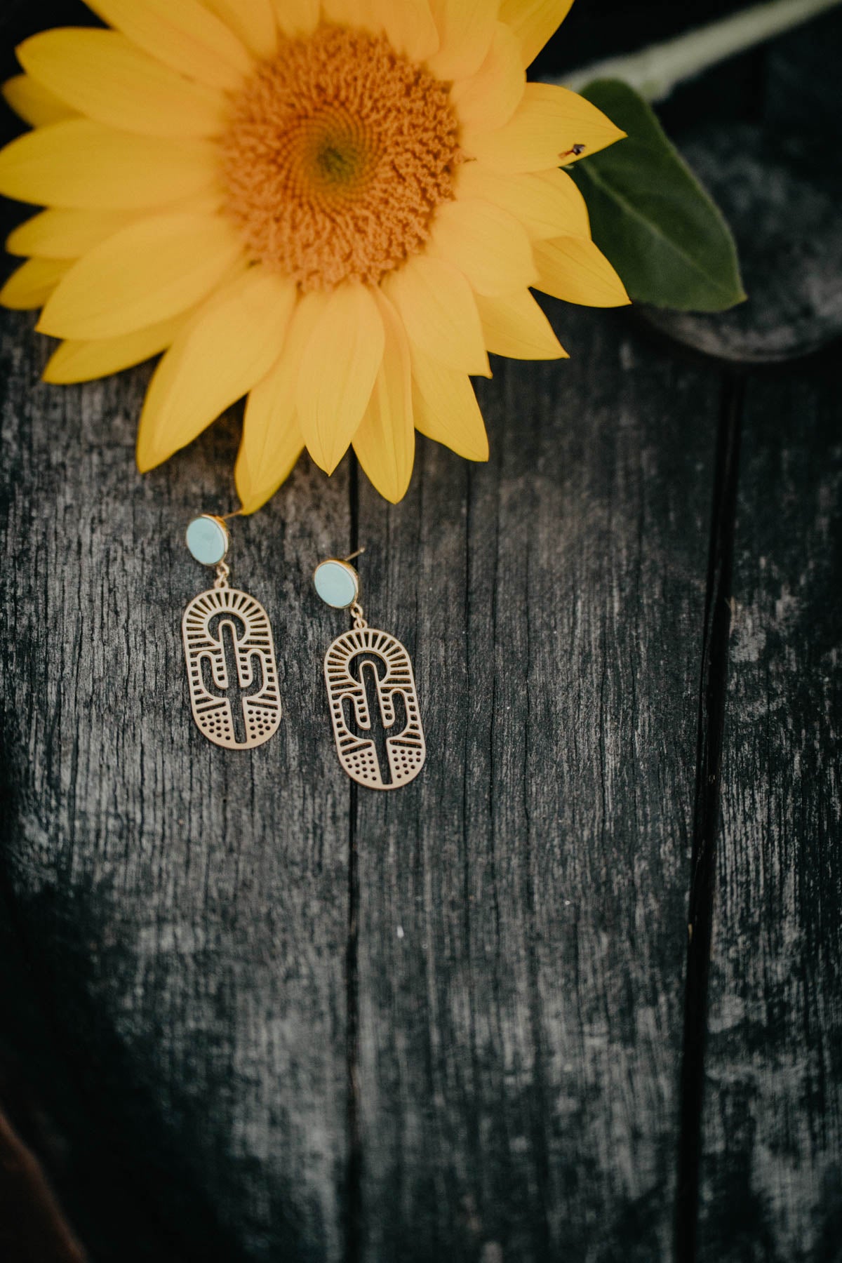 Turquoise Cactus Earrings