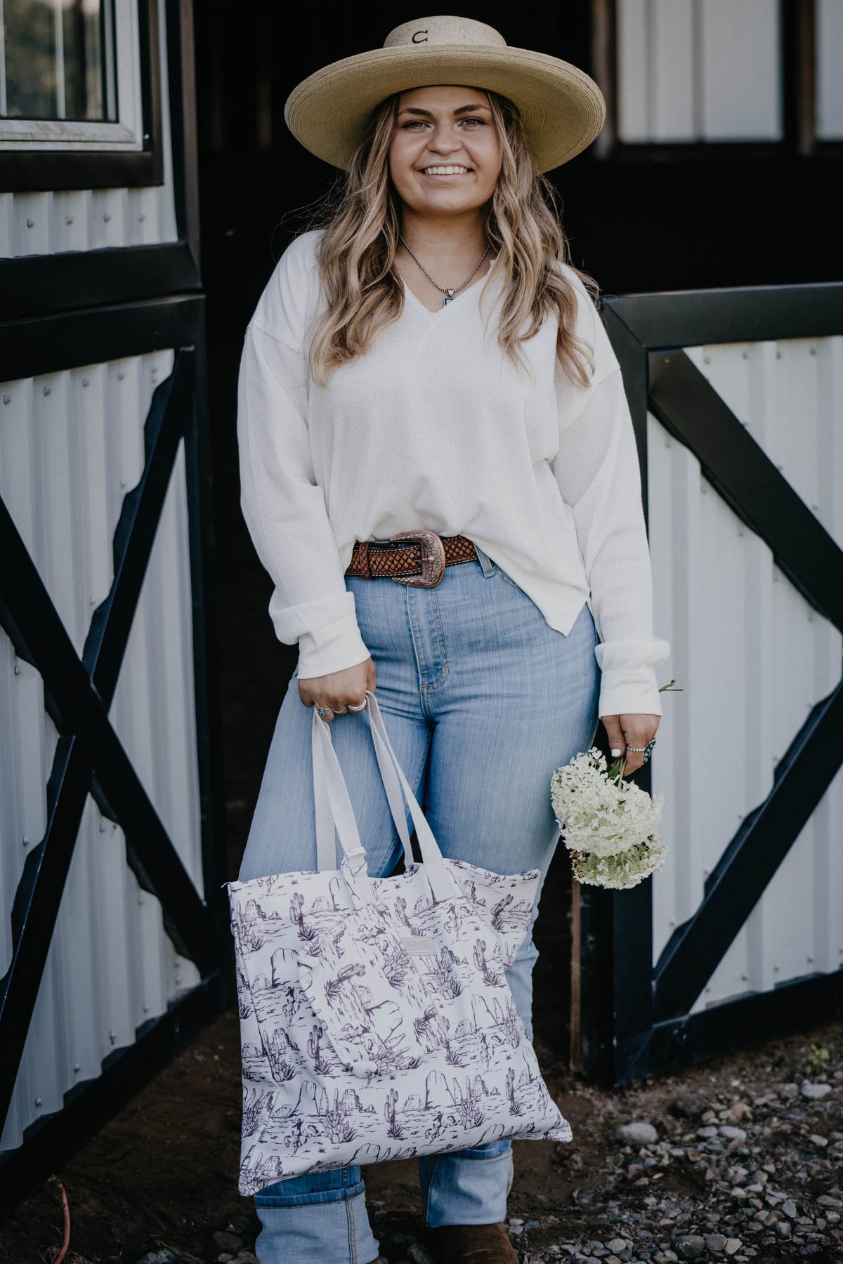 Desert Print Tote Bag with Matching Mini