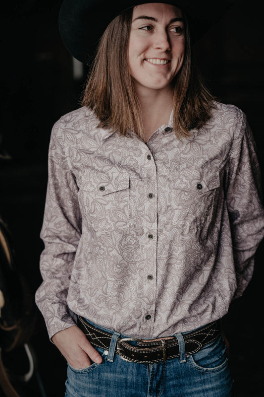 'Hayes' Women's Ariat Ventek Lace Printed Western Shirt (S - XXL)