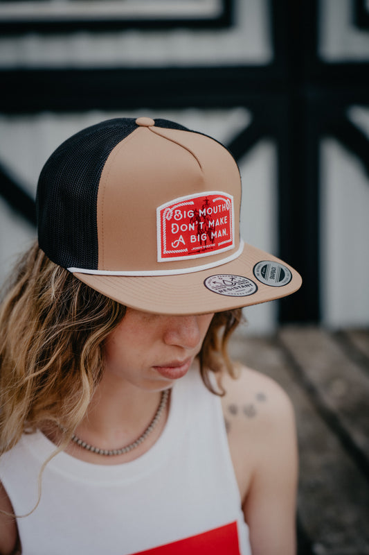 Tan/Black Hooey John Wayne 5-Panel Trucker Hat