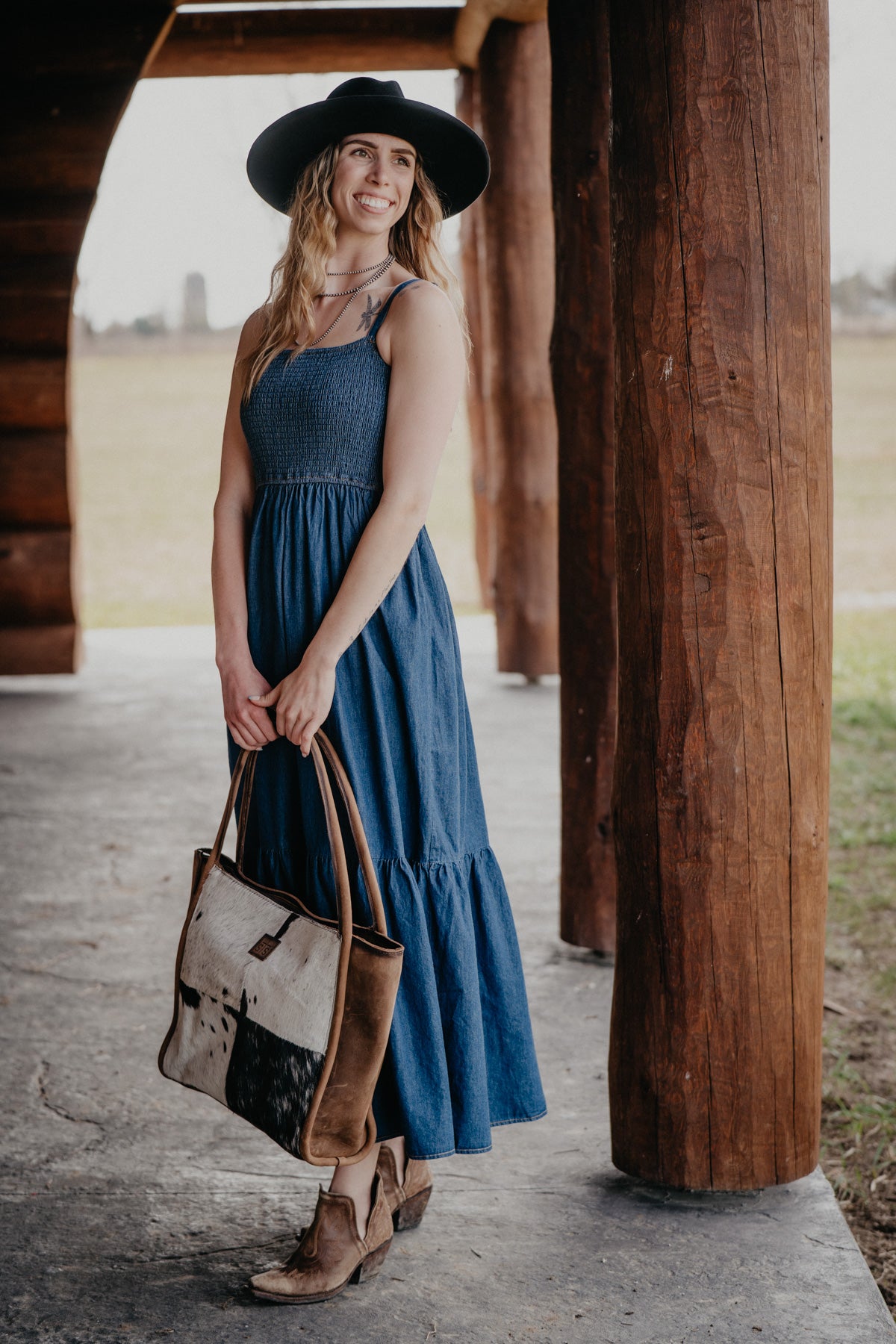 'Avril' Women's Wrangler Denim Maxi Dress (XS-XXL)