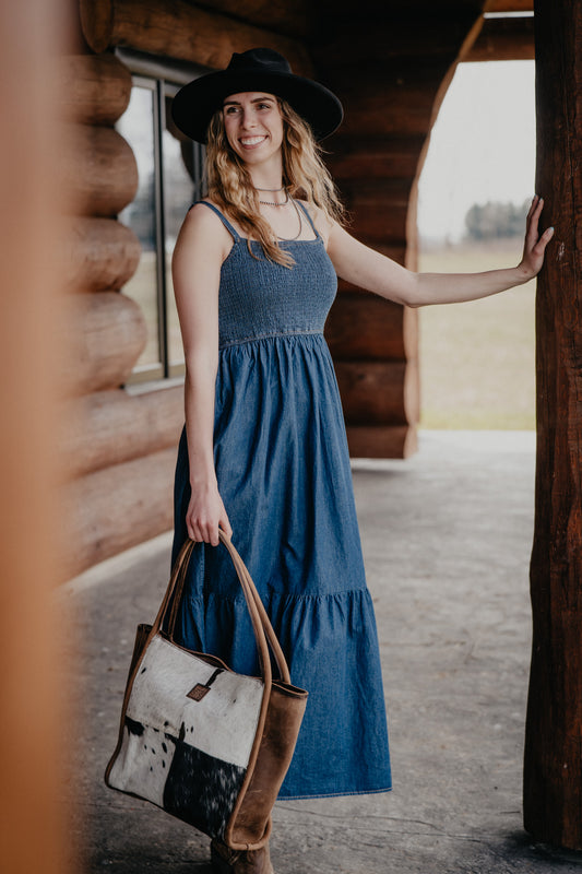'Avril' Women's Wrangler Denim Maxi Dress (XS-XXL)