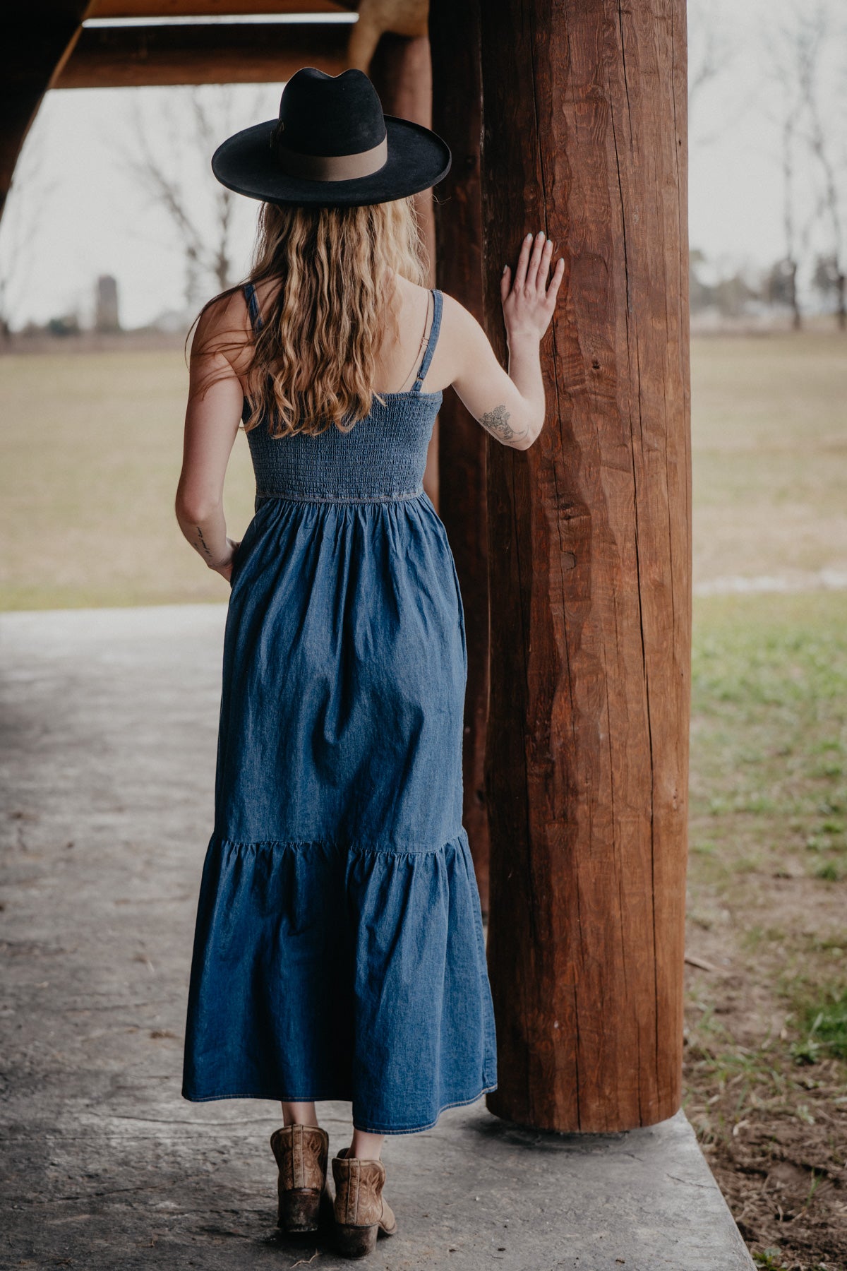 'Avril' Women's Wrangler Denim Maxi Dress (XS-XXL)
