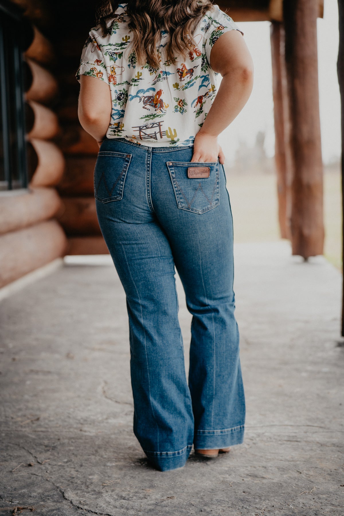'Blaine' Retro Bailey High Rise Trouser Jean by Wrangler (Sizes 24-35)