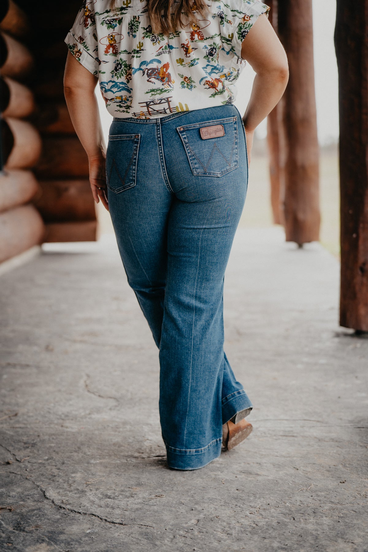 'Blaine' Retro Bailey High Rise Trouser Jean by Wrangler (Sizes 24-35)