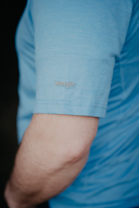 ‘Steven’ Men's Light Blue Wrangler Polo Shirt (S - XXL)