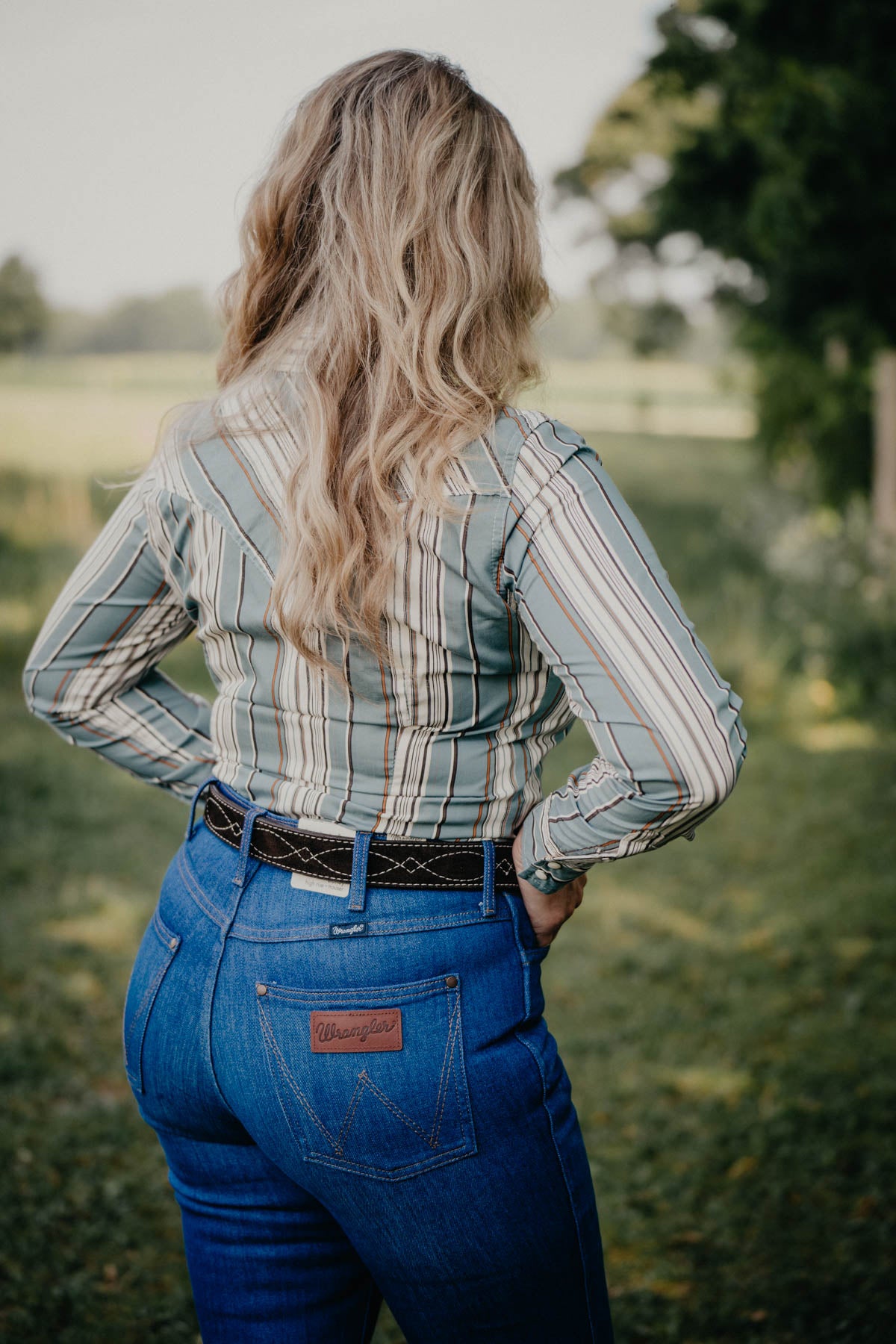 'Cheyenne' Women's Wrangler Stripe Snap Shirt (XS-XL)