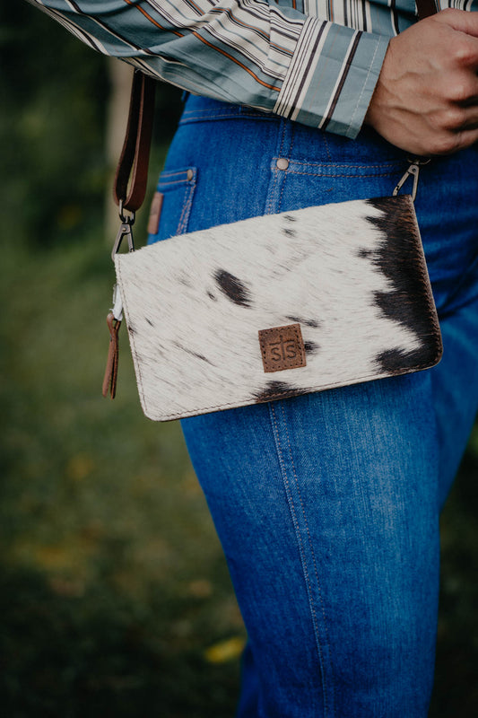 'Evie' Cowhide Crossbody Organizer Wallet by STS Ranchwear