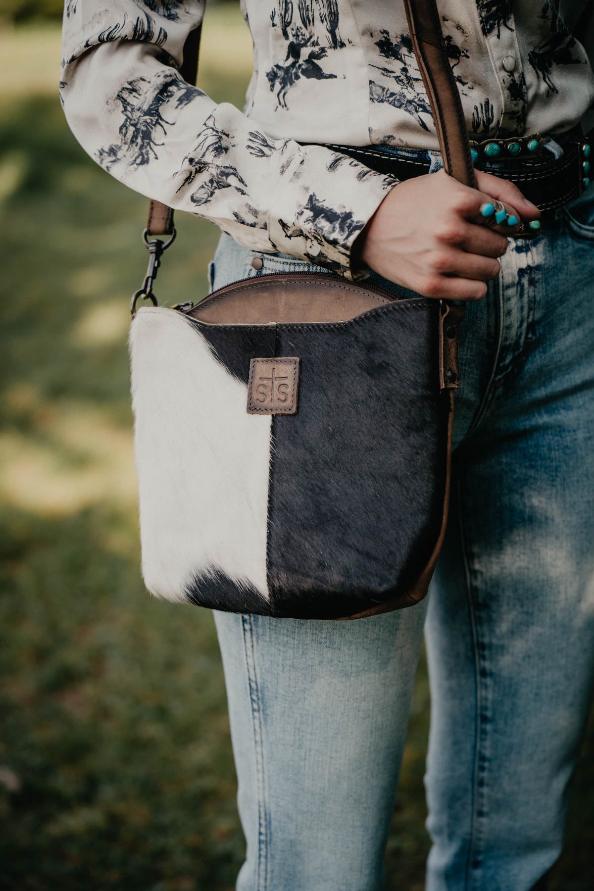 'Josie' Cowhide Crossbody Purse by STS Ranchwear