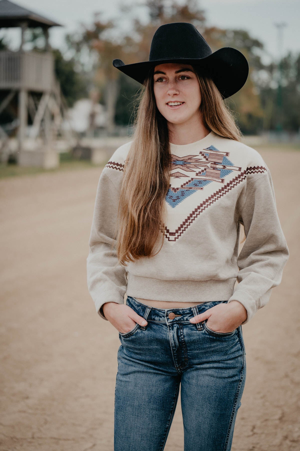 'Brindle' Ariat Women's Embroidered Chimayo Retro Pullover (XS - XXL)