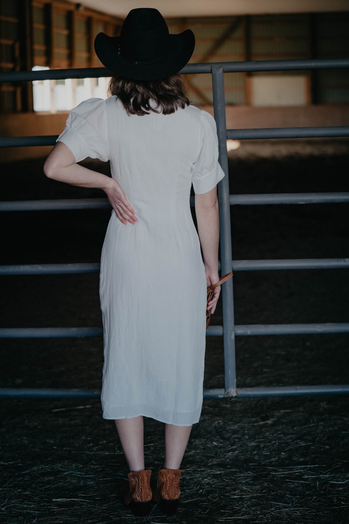 'Daphine' White Button Down Short Sleeve Dress (S-L)