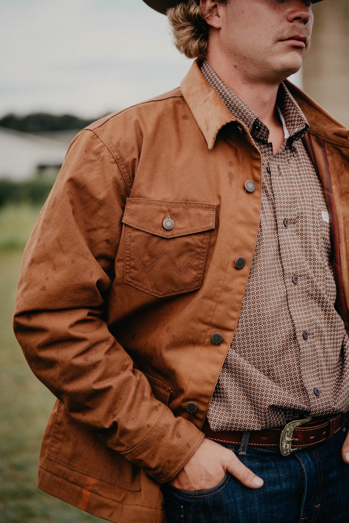 Wrangler Men's Brown Cotton Canvas Barn Coat with Quilted Lining (XL & XXL ONLY)