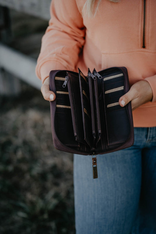 'Kacy' Cowhide Organizer Wallet by STS Ranchwear