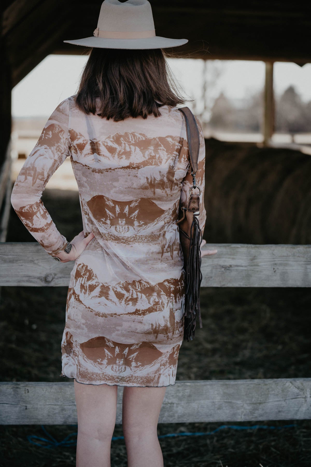 Mesh Printed Dress (XS-XXL)