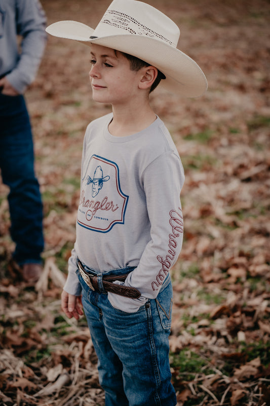 Boy's 'Cowboy Wink' Wrangler Long Sleeve T-Shirt (XXS-XL)