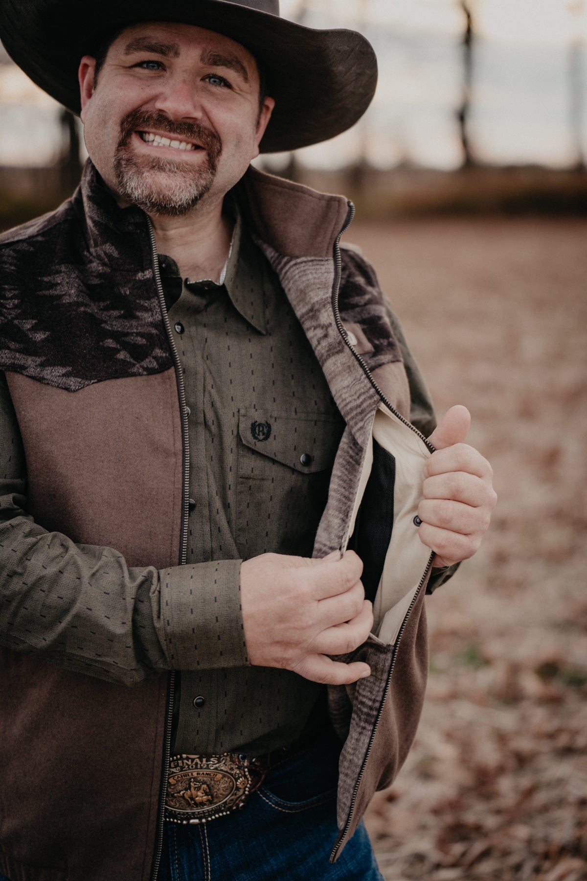 Men's 'Cooper' CINCH Brown Wooly Vest (S-XXL)