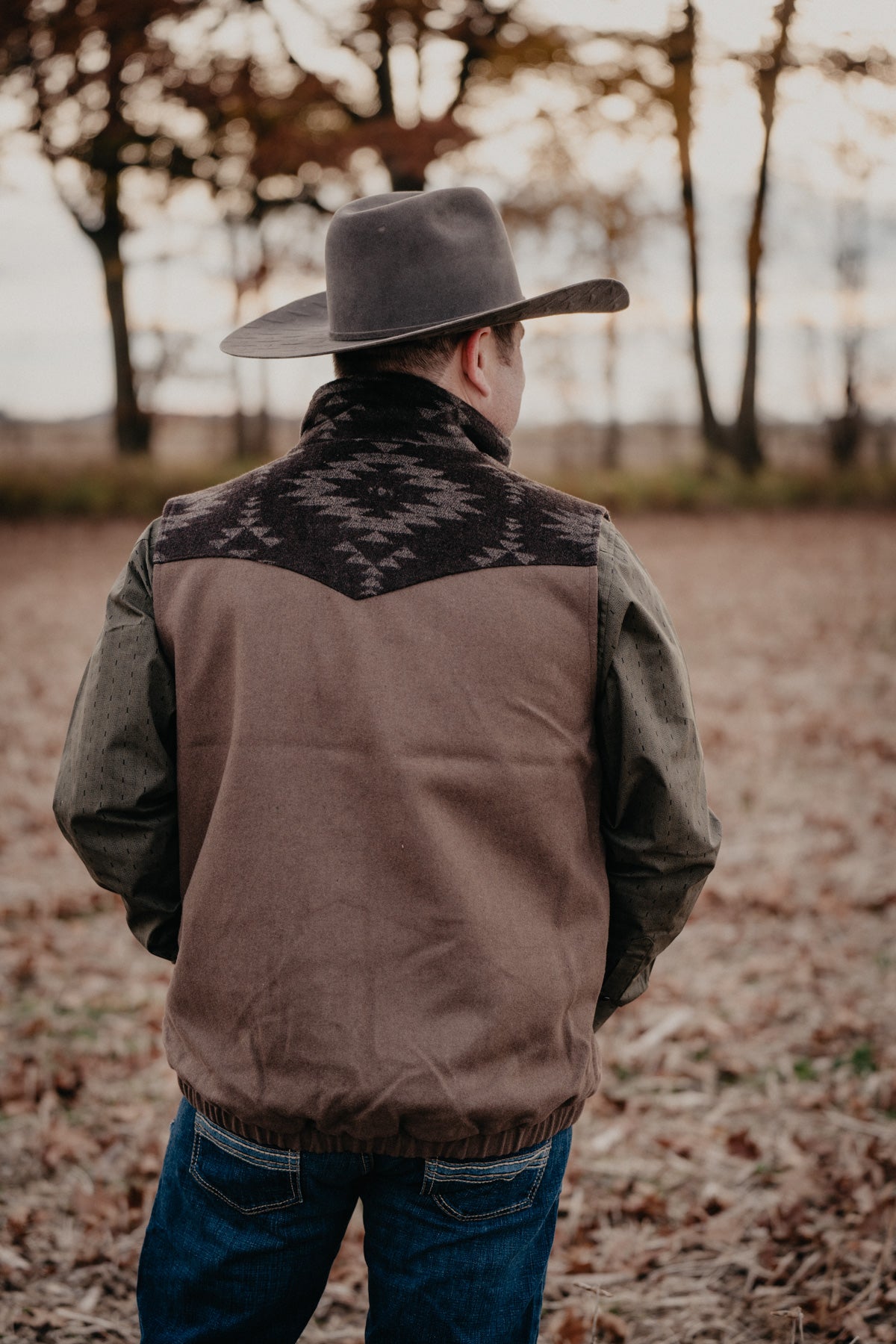 Men's 'Cooper' CINCH Brown Wooly Vest (S-XXL)