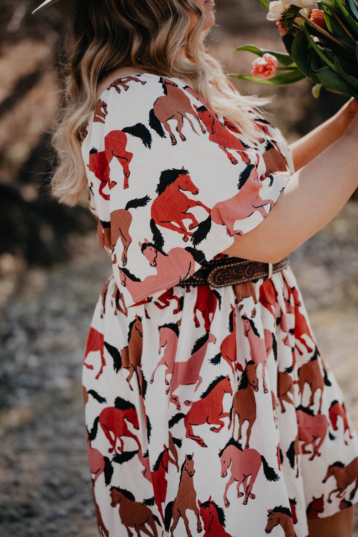 'Chicory' Women's Wrangler Horse Print Dress (M-XXL)
