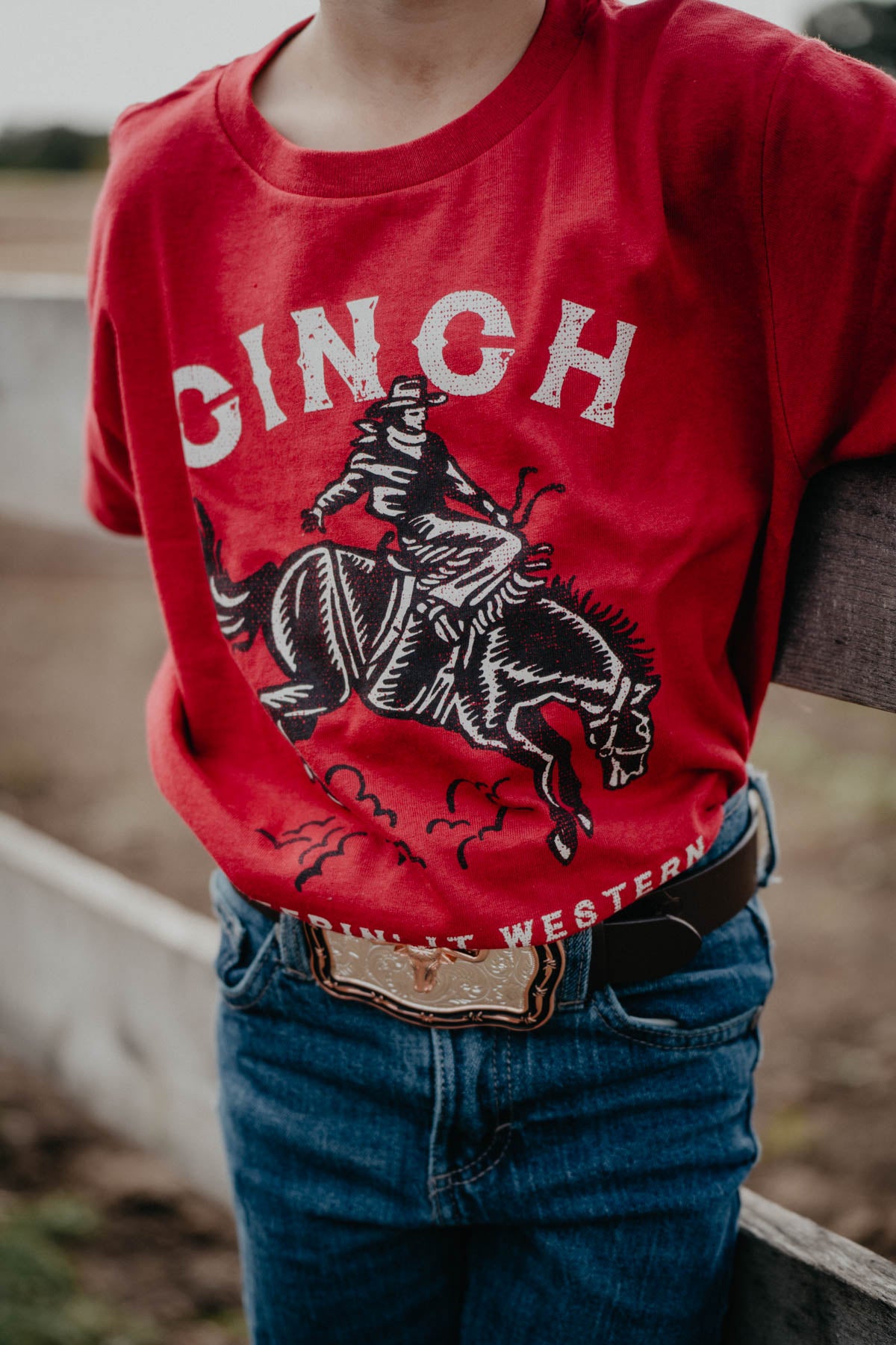 Youth 'Keepin' it Western' Red CINCH T-shirt (2T-4T, Youth S-XL)