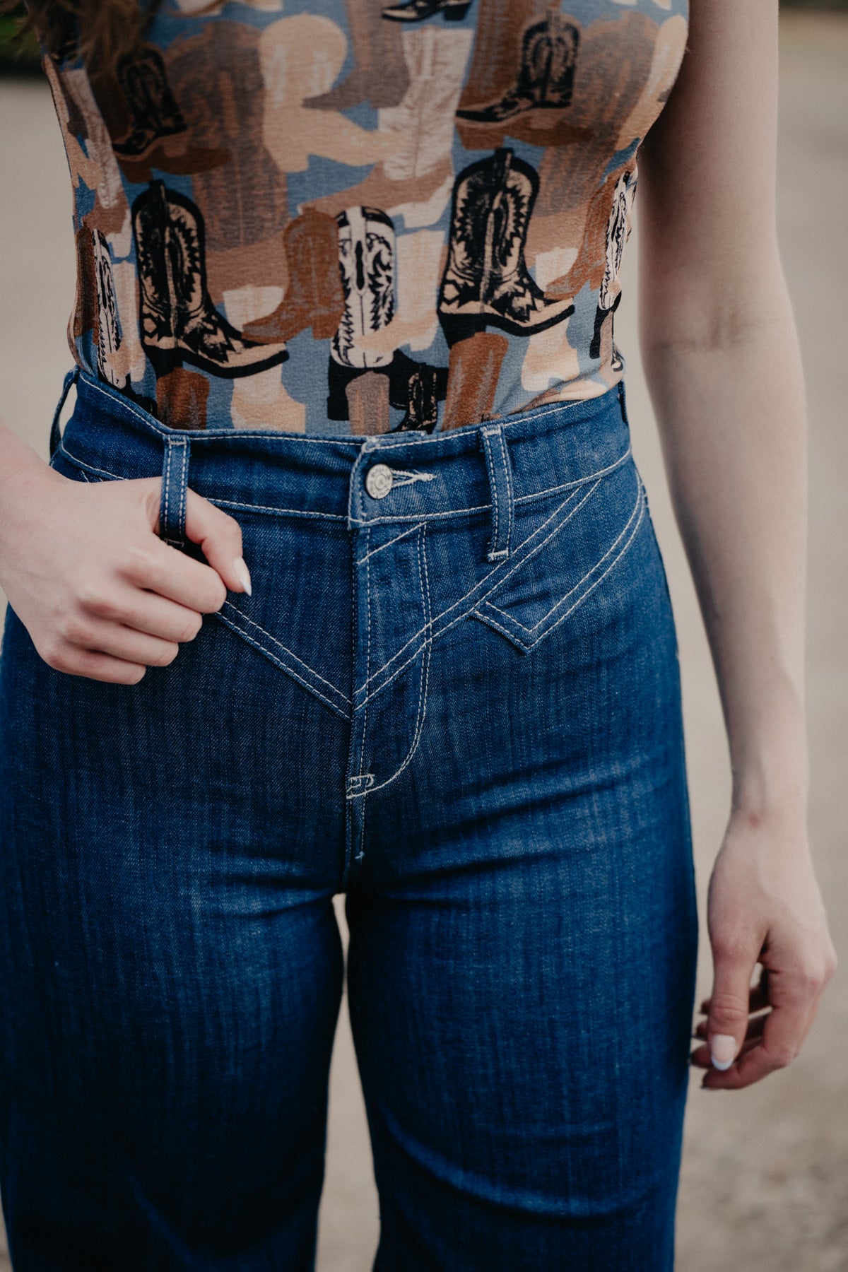 'Ellis' Ultra High Rise Yoke Wide Leg Jean by Ariat (Sizes 24-34)