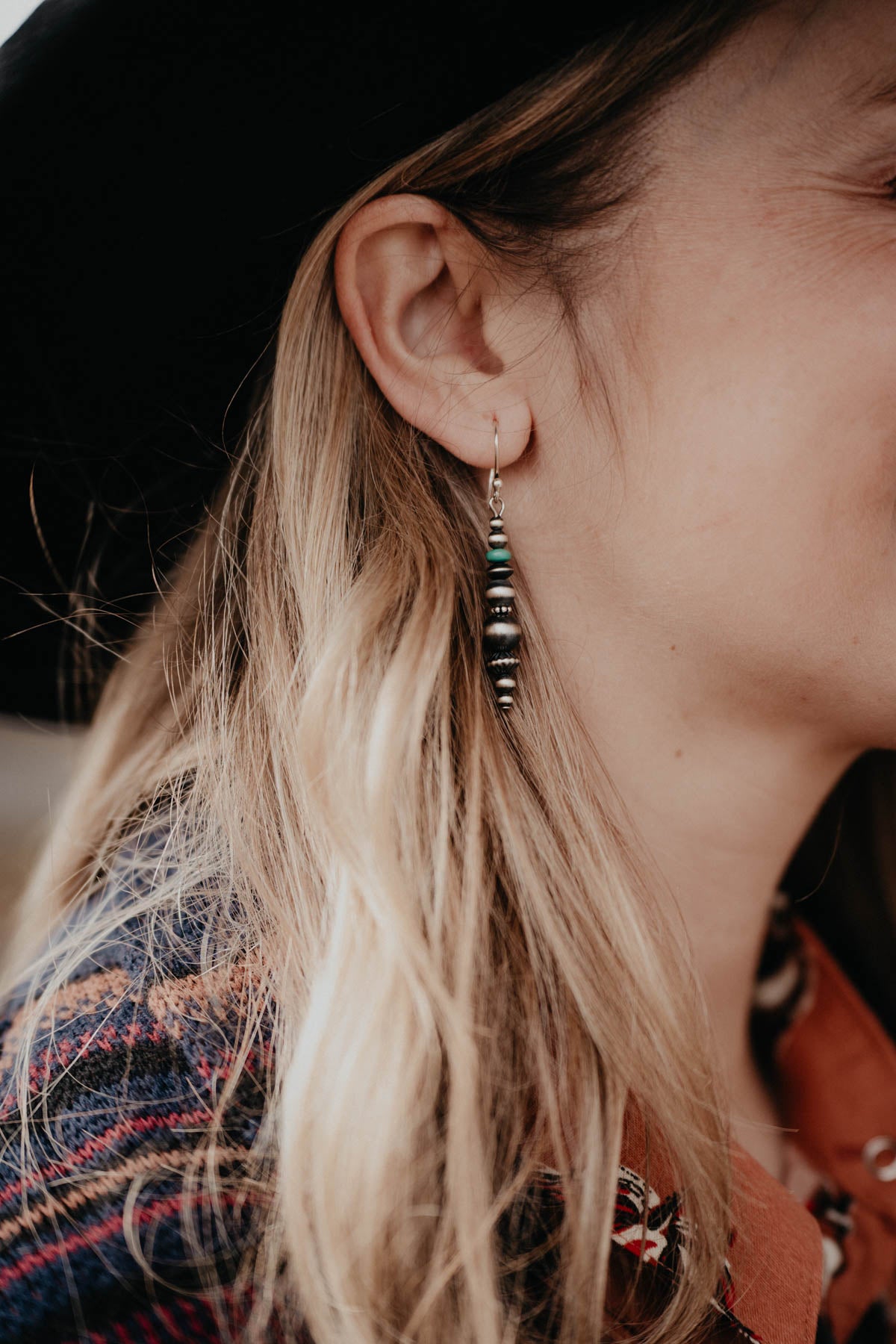 Navajo Pearl Stick Earrings
