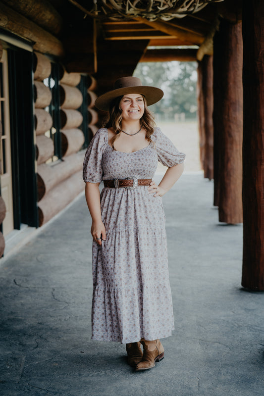 'Lucy' Paisley Print Tiered Midi Dress (S-L)