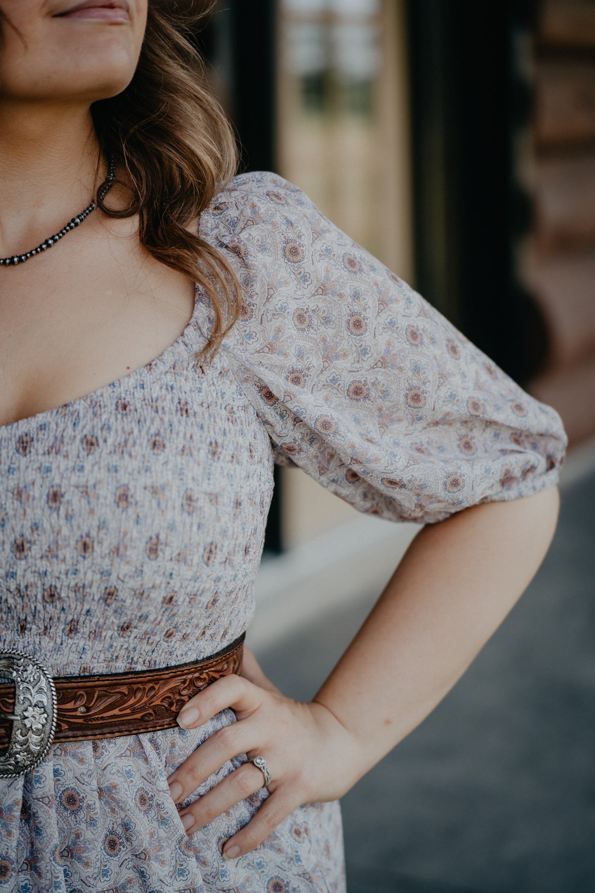 'Lucy' Paisley Print Tiered Midi Dress (S-L)