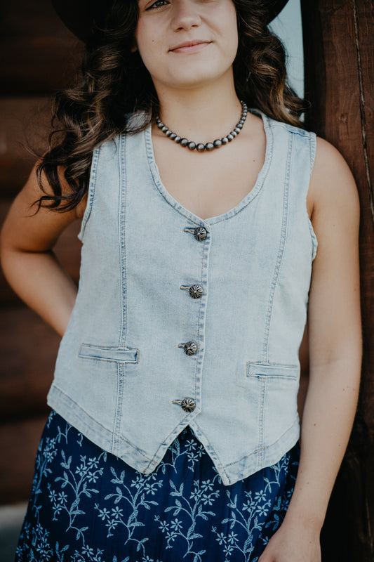 'Becca' Denim Vest (S-L)