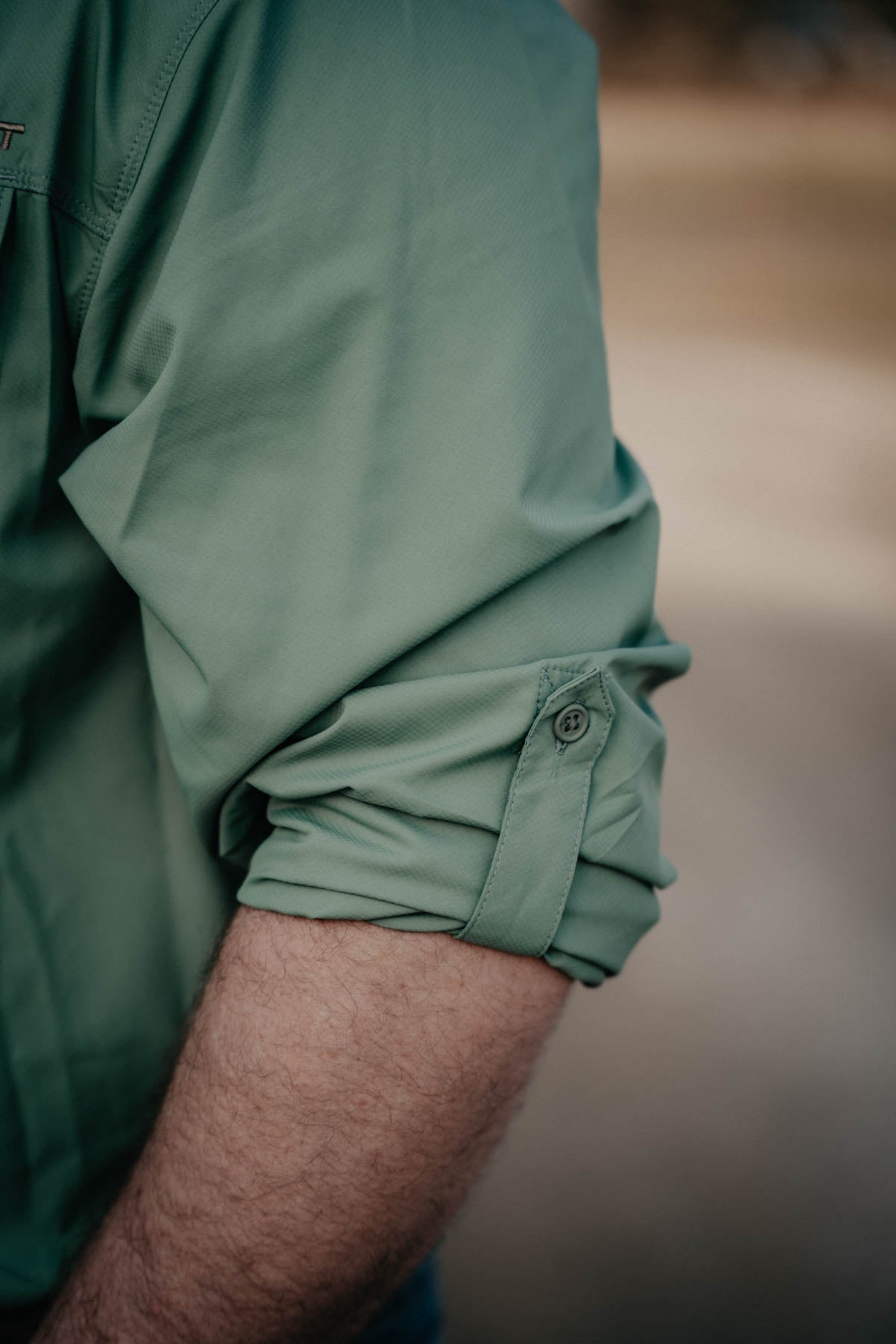 Men's Ariat Green Venttek Long Sleeve Shirt (S- XXL)