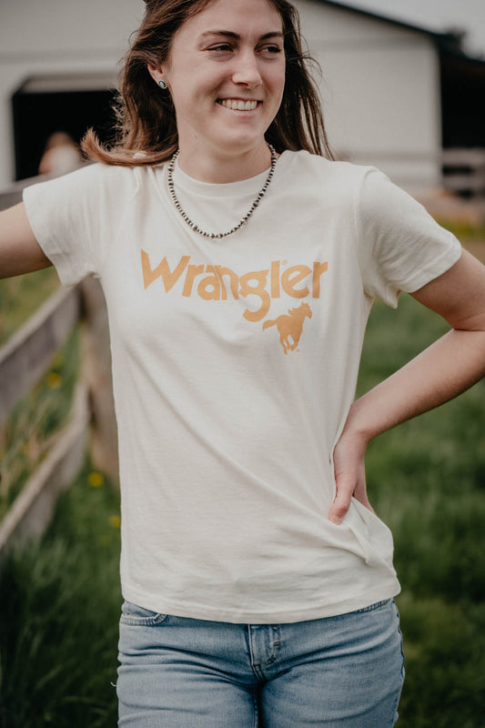 ‘Wild Horse’ Women's Logo T-Shirt by Wrangler (XS - L)