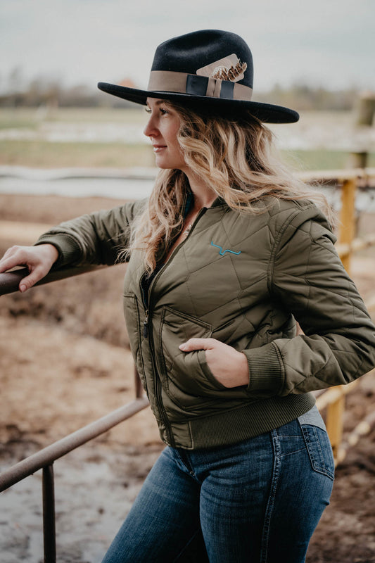 'Marinos' Quilted Bomber Jacket by Kimes Ranch (Black, Army, & Brown)