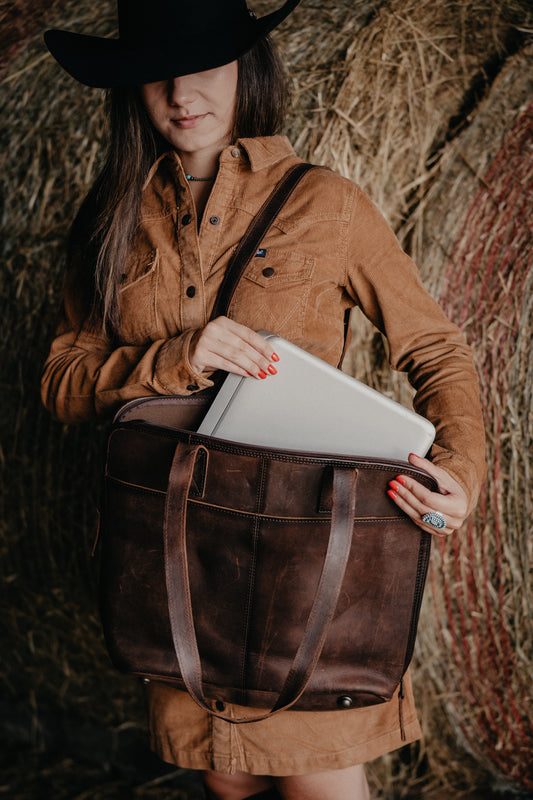 Cowhide Laptop Shopper by STS Ranchwear