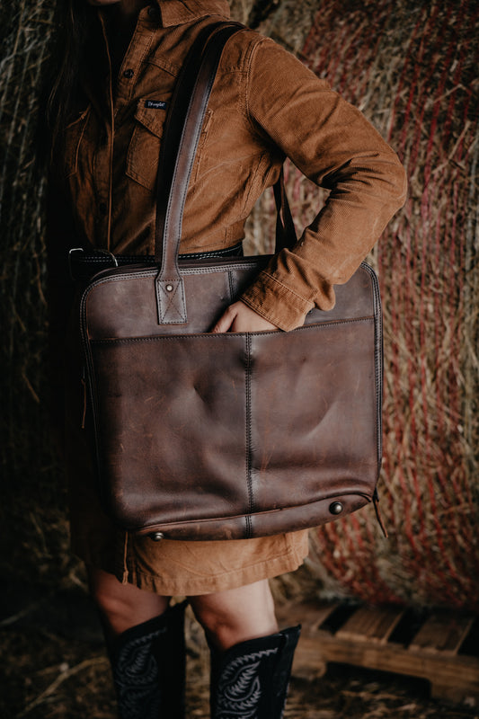 Cowhide Laptop Bag by STS Ranchwear