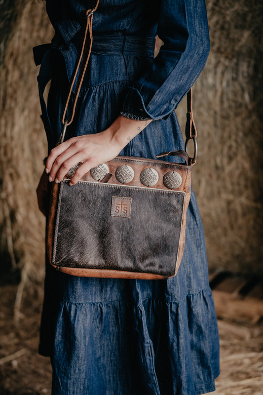 'Olivia' Vaquero Concho Cowhide Crossbody by STS Ranchwear 3