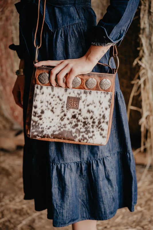 'Olivia' Vaquero Concho Cowhide Crossbody by STS Ranchwear 2