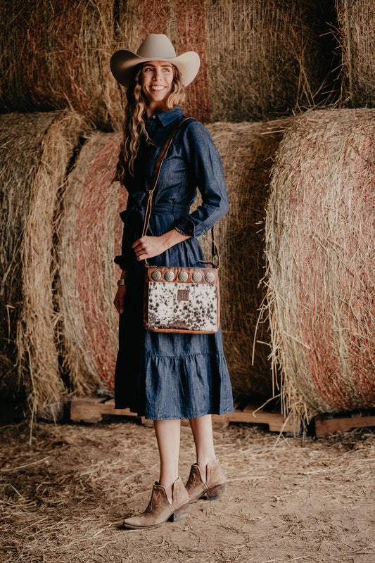 'Olivia' Vaquero Concho Cowhide Crossbody by STS Ranchwear 2