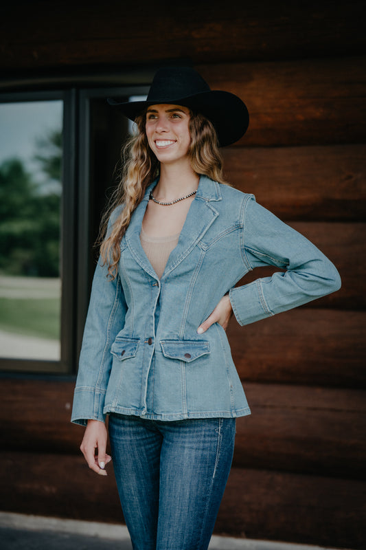 'Danielle' Wrangler Denim Blazer (M-XL)