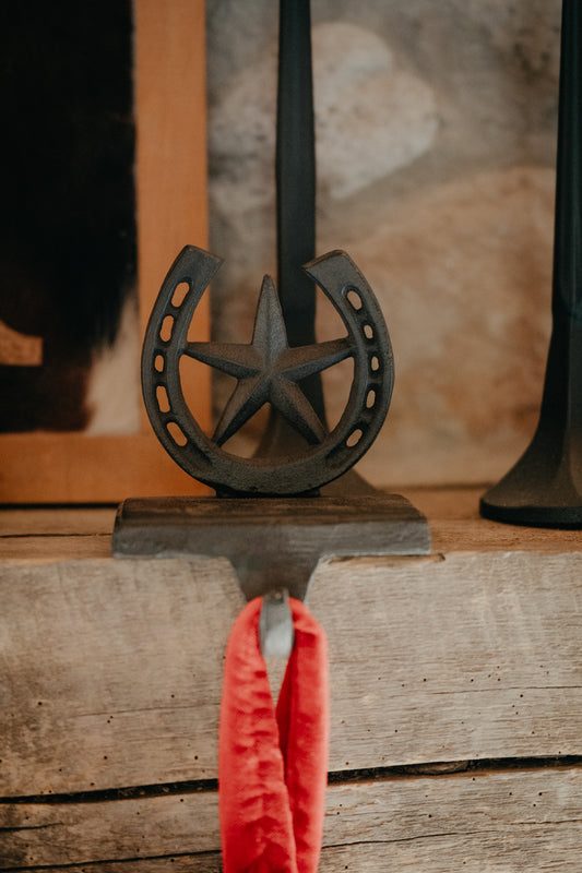 Cast Iron Horseshoe Stocking Holder