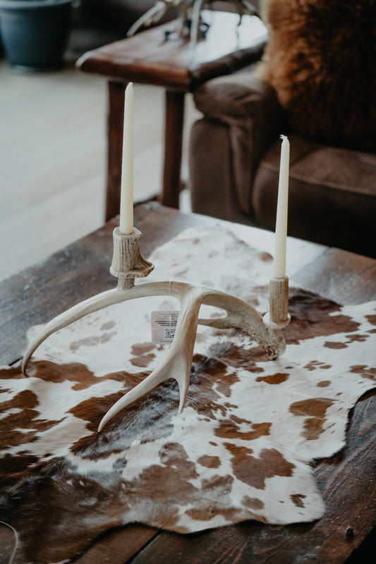 Authentic Mule Deer Antler Candelabra