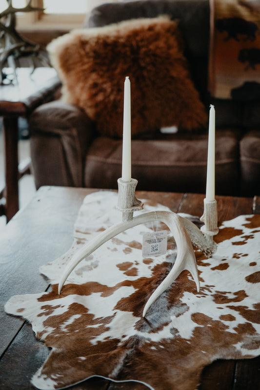 Authentic Mule Deer Antler Candelabra